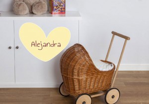 vinilo infantil personalizado corazón