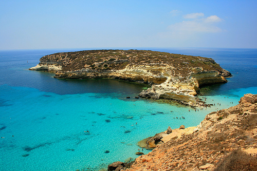 Spiaggia dei Coniglio, Sicilia (Italia).