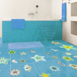 vinilos decorativos suelo antideslizantes estrellitas de mar en www.nicolasito.es