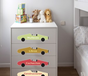 vinilos de coches para cuartos de niños