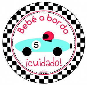 pegatina personalizada de bebe a bordo para niños en nicolasito.es