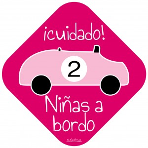 pegatina de niñas a bordo para el coche