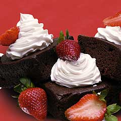 brownie-con-fresas