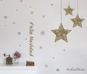 vinilos decorativos de estrellas para navidad