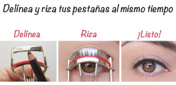 Truco: Cómo delinear y rizar tus pestañas a la vez